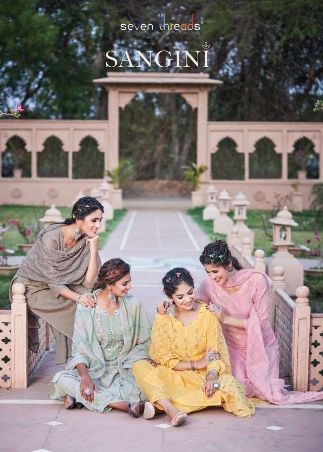 Seven Threads-Sangini-Mull-Cotton-Embroidery-Hand-Mirror-Work-Kurti-Embroidery-Work-Pant-Kota-Checks-Cotton-Dupatta-Poster